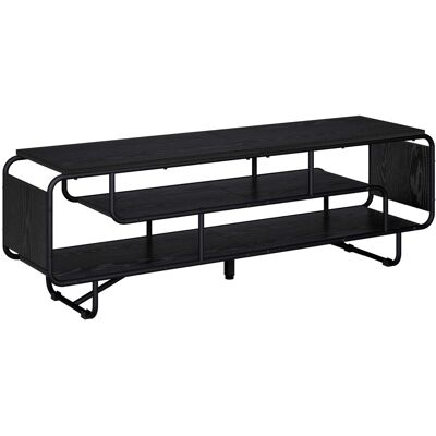 Vidaxl Tv Stand 140 X 36 X 45 Cm Black Oak Engineered Wood Vidaxl Tv Stand 140 X 36 X 45 Cm Black Oak Engineered Wood