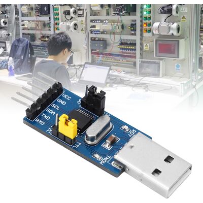 JUTE Ch341t 2-in-1 Konverter-adaptermodul: Usb 3,3v/5v Auf I2c/i3c/uart, Usb Auf Ttl, Mit Dupont-kabel. JUTE Ch341t 2-in-1 Konverter-adaptermodul: Usb 3,3v/5v Auf I2c/i3c/uart, Usb Auf Ttl, Mit Dupont-kabel.