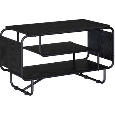 Vidaxl Tv Stand 80 X 36 X 45 Cm Black Oak Engineered Wood Vidaxl Tv Stand 80 X 36 X 45 Cm Black Oak Engineered Wood