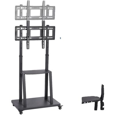 OEM Tv-ständer, Höhenverstellbar, Feststellbare Rollen, 32–80 Zoll OEM Tv-ständer, Höhenverstellbar, Feststellbare Rollen, 32–80 Zoll