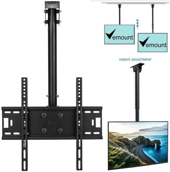 Trade Shop Traesio - tv-monitorhalterung 37 bis 55 wandhalterung deckenhalterung 360° bis zu 50KG