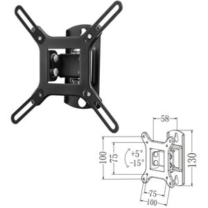 PHOENIX TECHNOLOGIES Neigbare Wandhalterung phoenix für Fernseher - Monitor bis 42 Zoll neigbar 15º vesa 200x200 bis 20kg schwarz