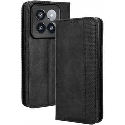 OEM Xiaomi 14 Pro Flip Case Schwarze Brieftaschenhülle Aus Pu-leder Mit Magnetverschluss OEM Xiaomi 14 Pro Flip Case Schwarze Brieftaschenhülle Aus Pu-leder Mit Magnetverschluss