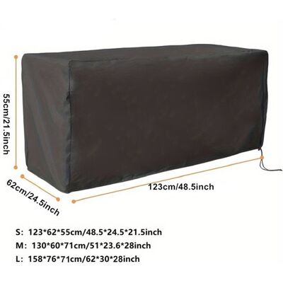 OEM Schutzhülle Für Aufbewahrungsboxen – Deckbox-abdeckung – Aufbewahrung Im Außenbereich – Verstellbare Passform – 123 X 62 X 55 Cm – Schwarz OEM Schutzhülle Für Aufbewahrungsboxen – Deckbox-abdeckung – Aufbewahrung Im Außenbereich – Verstellbare Passform – 123 X 62 X 55 Cm – Schwarz