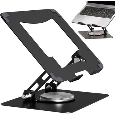 OEM Laptopständer Für Den Schreibtisch – Tablet-halterung – Ergonomisches Arbeiten – 360°-drehung – 14–173 Zoll – Schwarz OEM Laptopständer Für Den Schreibtisch – Tablet-halterung – Ergonomisches Arbeiten – 360°-drehung – 14–173 Zoll – Schwarz