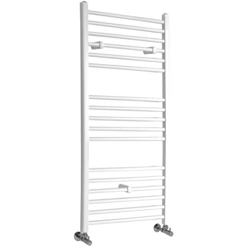 Hudson Reed Ive - Moderner Handtuchheizkörper 1200mm x 500mm (Flach) in Weiß