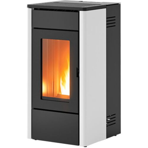 Pelletofen MCZ May 7 kW Stahl Gusseisen Kamin Pelletsofen Pelletkaminofen Holz Weiss