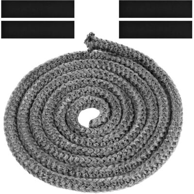 XL DESTOCK Geflochtene Dichtung Für Einsatz Und Ofen, 10mm X 2.5m Glasfaser Dichtung Mit 4 Band, Für Holzofen, Kamin, Dunkelgrau XL DESTOCK Geflochtene Dichtung Für Einsatz Und Ofen, 10mm X 2.5m Glasfaser Dichtung Mit 4 Band, Für Holzofen, Kamin, Dunkelgrau