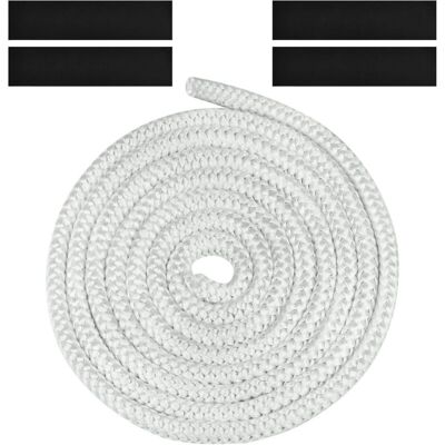 XL DESTOCK Geflochtene Dichtung Für Einsatz Und Ofen, 10mm X 3m Glasfaser Dichtung Mit 4 Band, Für Holzofen, Kamin, Weiß XL DESTOCK Geflochtene Dichtung Für Einsatz Und Ofen, 10mm X 3m Glasfaser Dichtung Mit 4 Band, Für Holzofen, Kamin, Weiß