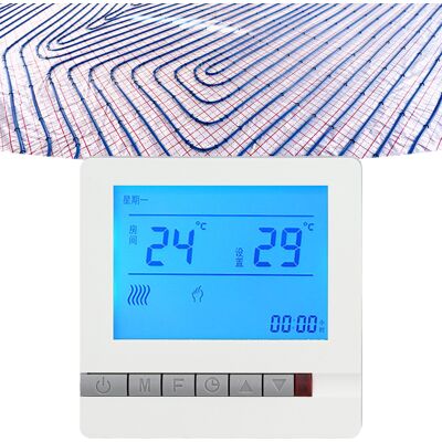 JUTE Elektrischer Thermostat Mit Großem Display, 25 A, Für Elektrische Fußbodenheizung, 220 V Lcd-thermostat Für Elektrische Fußbodenheizung JUTE Elektrischer Thermostat Mit Großem Display, 25 A, Für Elektrische Fußbodenheizung, 220 V Lcd-thermostat Für Elektrische Fußbodenheizung
