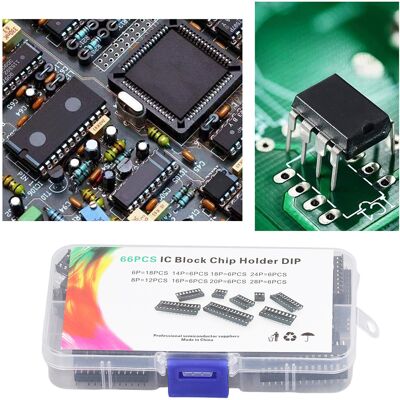 JUTE Musterbox Mit 66 Ic-chip-sockeln, Flachstifte, 8 Ausführungen Von 6 Bis 28 Pins. JUTE Musterbox Mit 66 Ic-chip-sockeln, Flachstifte, 8 Ausführungen Von 6 Bis 28 Pins.