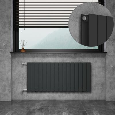 Witen&nock - Design Heizkörper Flachheizkörper Paneelheizkörper Mit Seitlichen Anschlüssen Nabenabstand 500mm Anthrazit Doppellagig 550x1216mm 1506watt Witen&nock - Design Heizkörper Flachheizkörper Paneelheizkörper Mit Seitlichen Anschlüssen Nabenabstand 500mm Anthrazit Doppellagig 550x1216mm 1506watt