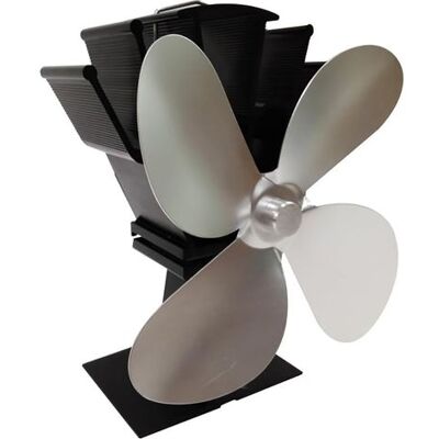 ENLENK 4-flügeliger Holzofen-ventilator Hot Blast, Energieeffiziente Und Umweltfreundliche Heizung (grau) ENLENK 4-flügeliger Holzofen-ventilator Hot Blast, Energieeffiziente Und Umweltfreundliche Heizung (grau)