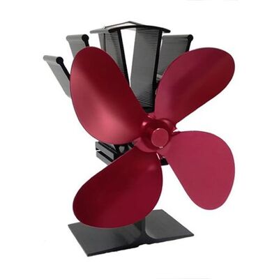 ENLENK 4-flügeliger Holzofen-ventilator Hot Blast, Kraftstoffsparend, Umweltfreundliche Heizung (rot) ENLENK 4-flügeliger Holzofen-ventilator Hot Blast, Kraftstoffsparend, Umweltfreundliche Heizung (rot)