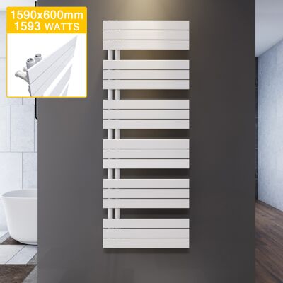 Elegant - Handtuchheizkörper Paneelheizkorper Handtuchtrockner Heizung Bad Weiß Badheizkörper Flach Design 1590x600mm Elegant - Handtuchheizkörper Paneelheizkorper Handtuchtrockner Heizung Bad Weiß Badheizkörper Flach Design 1590x600mm