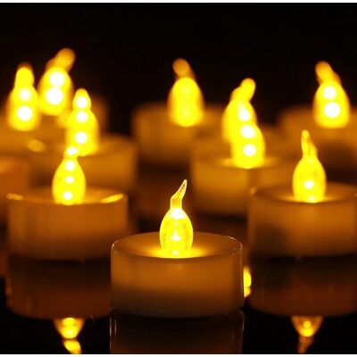 OEM Bougies Chauffe-plat Led Lot De 24 (piles Cr2032 Incluses) Flamme Realiste, 100+ Heures, Sans Feu Pour Mariage, Fetes, Maison, Jardin, Terrasse - Lumiere Jaune Chaude. OEM Bougies Chauffe-plat Led Lot De 24 (piles Cr2032 Incluses) Flamme Realiste, 100+ Heures, Sans Feu Pour Mariage, Fetes, Maison, Jardin, Terrasse - Lumiere Jaune Chaude.