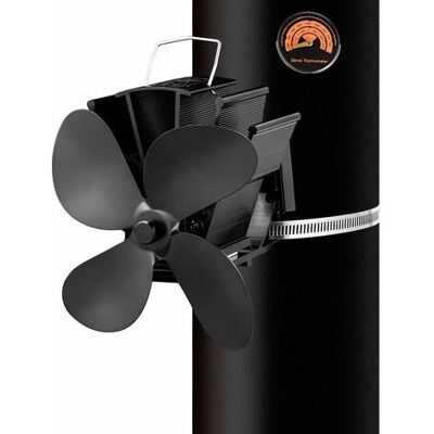 ENLENK 4 Klingen Rauchrohrventilator Ofenheizungsgebläse Fest Montiert Am Holzofenrohr/holzofen/kamin Schwarz ENLENK 4 Klingen Rauchrohrventilator Ofenheizungsgebläse Fest Montiert Am Holzofenrohr/holzofen/kamin Schwarz