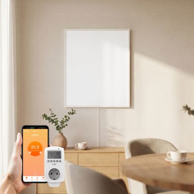 Emke Infrarotheizung Wand 300 W 60 × 50 Cm, Infrarot-heizpaneel Mit Steck-thermostat Und Wlan-app-steuerung Emke Infrarotheizung Wand 300 W 60 × 50 Cm, Infrarot-heizpaneel Mit Steck-thermostat Und Wlan-app-steuerung