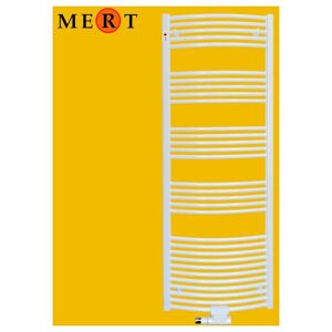 Standard Badheizkörper, Weiss, gebogen, Mittel- und Seitenanschluss, 40 x100 cm - Chrom - Mert