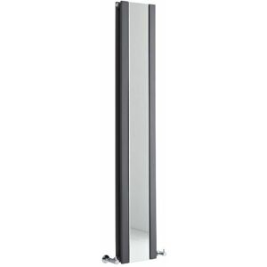 HUDSON REED Design Heizkörper mit Spiegel Vertikal Anthrazit 789 Watt 1600mm x 265mm - Sloane