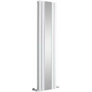 HUDSON REED Design Heizkörper mit Spiegel Vertikal Weiß 1212 Watt 1600mm x 385mm - Sloane