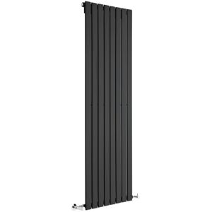 HUDSON REED Design Heizkörper Delta - Vertikal Schwarz - 1600mm x 560mm Einlagig - 1175 Watt