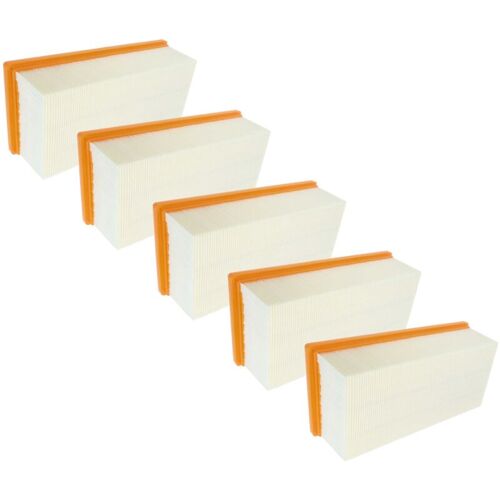 vhbw 5x Flachfaltenfilter kompatibel mit Kärcher IVC 60/24-2 Ap, IVC 60/30 Ap Industriestaubsauger Nass-/Trockensauger Staubsauger