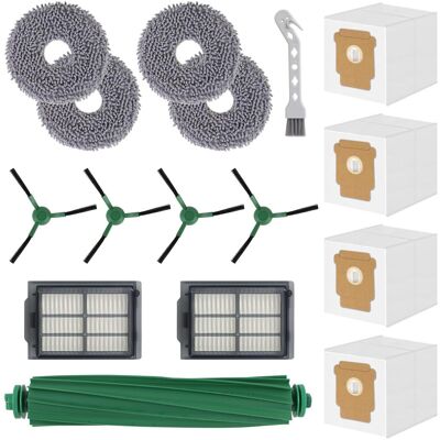SANS MARQUE Zubehör Ersatz Für Irobot Roomba Plus 405 Combo/505 Combo Saugroboter 1 Hauptbürste, 2 Filter, 4 Seitenbürsten, 4 Mopp Wischtücher, 4 Staubbeutel, 1 Reinigungsbürste SANS MARQUE Zubehör Ersatz Für Irobot Roomba Plus 405 Combo/505 Combo Saugroboter 1 Hauptbürste, 2 Filter, 4 Seitenbürsten, 4 Mopp Wischtücher, 4 Staubbeutel, 1 Reinigungsbürste