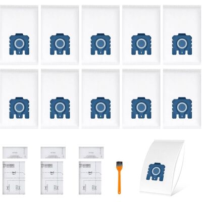 SANS MARQUE 10er-pack Gn Staubsaugerbeutel, Kompatibel Mit Miele Hyclean Pure 3d Beuteln Für Staubsauger Der Serien Classic, C1, Complete, C2, Complete, C3, S2, S4, S5, S6 Und S8, Ersatzstaubbeutel Mit 6 Filtern SANS MARQUE 10er-pack Gn Staubsaugerbeutel, Kompatibel Mit Miele Hyclean Pure 3d Beuteln Für Staubsauger Der Serien Classic, C1, Complete, C2, Complete, C3, S2, S4, S5, S6 Und S8, Ersatzstaubbeutel Mit 6 Filtern