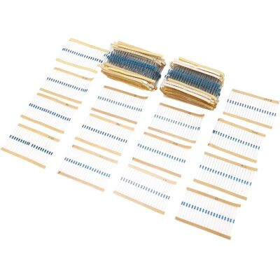 HEAT 2600 Stück Metallfilmwiderstände, 130 Werte, 0,25 W, 1 Ω–10 Mω, Sortiment Für Elektronik-bastler HEAT 2600 Stück Metallfilmwiderstände, 130 Werte, 0,25 W, 1 Ω–10 Mω, Sortiment Für Elektronik-bastler