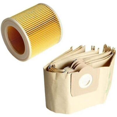 OEM 5 Staubsaugerbeutel, 1 Filter Für Kärcher Wd3 Staubsauger OEM 5 Staubsaugerbeutel, 1 Filter Für Kärcher Wd3 Staubsauger