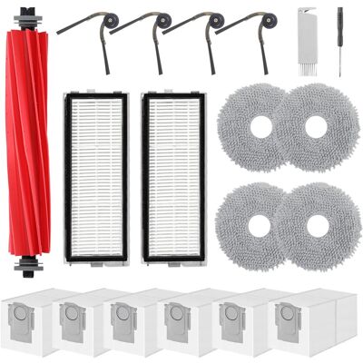 SANS MARQUE Zubehör Ersatz Für Roborock Qrevo S Pro, Qv 35a, Qv 35s Qr 598, Qr 798 Saugroboter, 1 Hauptbürste, 4 Seitenbürsten, 2 Hepa Filter, 4 Wischtücher, 6 Staubbeutel SANS MARQUE Zubehör Ersatz Für Roborock Qrevo S Pro, Qv 35a, Qv 35s Qr 598, Qr 798 Saugroboter, 1 Hauptbürste, 4 Seitenbürsten, 2 Hepa Filter, 4 Wischtücher, 6 Staubbeutel