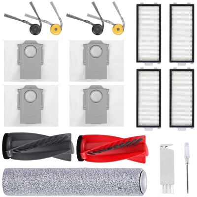 SANS MARQUE Zubehör Ersatz Kompatibel Für Roborock Qrevo Curv 2 Flow Saugroboter 1 Hauptbürste, 4 Filter, 4 Seitenbürsten, 1 Wischwalze, 4 Staubbeutel, 1 Reinigungsbürste SANS MARQUE Zubehör Ersatz Kompatibel Für Roborock Qrevo Curv 2 Flow Saugroboter 1 Hauptbürste, 4 Filter, 4 Seitenbürsten, 1 Wischwalze, 4 Staubbeutel, 1 Reinigungsbürste