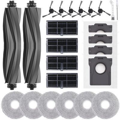 SANS MARQUE Zubehör Ersatz Für Dreame L50 Ultra Ae, L10s Ultra Gen 3, L40 Ultra X40 Ultra Complete, Mova P50/p70 Pro Ultra Saugroboter - 2 Hauptbürste 4 Filter 6 Seitenbürsten 6 Wischtücher 4 Staubbeutel SANS MARQUE Zubehör Ersatz Für Dreame L50 Ultra Ae, L10s Ultra Gen 3, L40 Ultra X40 Ultra Complete, Mova P50/p70 Pro Ultra Saugroboter - 2 Hauptbürste 4 Filter 6 Seitenbürsten 6 Wischtücher 4 Staubbeutel