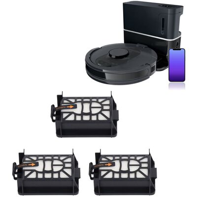 JUTE 3er-pack Schwarze Ersatzfilter Für Die Saugroboter Av2501ae Und Av2502ae JUTE 3er-pack Schwarze Ersatzfilter Für Die Saugroboter Av2501ae Und Av2502ae