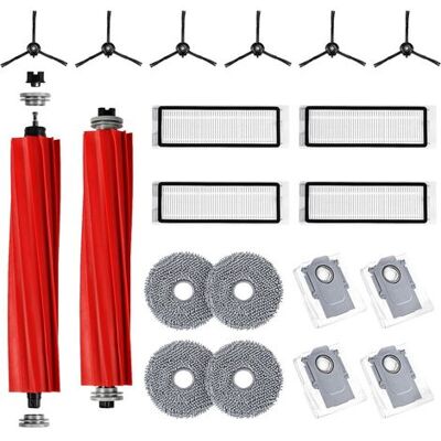 OEM Roborock Q Revo 20-teiliges Zubehörset: 2 Hauptbürsten, 6 Seitenbürsten, 4 Reinigungstücher, 4 Hepa-filter, 4 Staubbeutel (2,7 L). Kompatibel Mit Saugrobotern. OEM Roborock Q Revo 20-teiliges Zubehörset: 2 Hauptbürsten, 6 Seitenbürsten, 4 Reinigungstücher, 4 Hepa-filter, 4 Staubbeutel (2,7 L). Kompatibel Mit Saugrobotern.