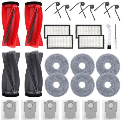 SANS MARQUE 28 Stück Zubehör Ersatz Für Roborock Saros 20/saros 10r/qrevo Edge 2/edget Qrevo Curvx/curv 2 Pro/2 Prox Saugroboter, 4 Hauptbürste, 6 Seitenbürsten, 4 Hepa Filter, 6 Wischtücher, 6 Staubbeutel SANS MARQUE 28 Stück Zubehör Ersatz Für Roborock Saros 20/saros 10r/qrevo Edge 2/edget Qrevo Curvx/curv 2 Pro/2 Prox Saugroboter, 4 Hauptbürste, 6 Seitenbürsten, 4 Hepa Filter, 6 Wischtücher, 6 Staubbeutel