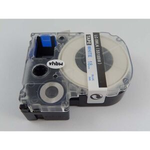 Schriftband-Kassette kompatibel mit Epson LM-700, LW-400, LW-500, LW-900P, OK200, OK300, OK500P, OK720 Etiketten-Drucker 8mm Blau auf Weiß - Vhbw