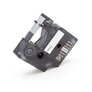 Schriftband-Kassette kompatibel mit 3M PL100, PL300, PL200 Etiketten-Drucker 19mm Weiß auf Schwarz, Vinyl - Vhbw