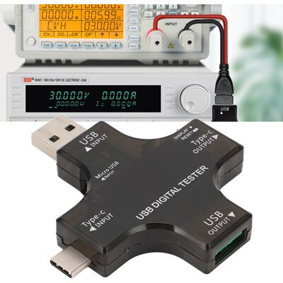 JUTE Juwei Farbdisplay-multimeter, Usb-voltmeter Und -amperemeter, Typ-c-teilentladungstester, Wattmeter, Bluetooth-version (englisch), Kreuzförmiges Farbdisplay-multimeter Mit Dualer Bluetooth-schnittstel JUTE Juwei Farbdisplay-multimeter, Usb-voltmeter Und -amperemeter, Typ-c-teilentladungstester, Wattmeter, Bluetooth-version (englisch), Kreuzförmiges Farbdisplay-multimeter Mit Dualer Bluetooth-schnittstel