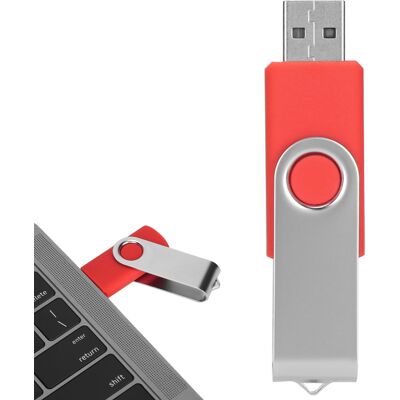OEM Tragbarer, Drehbarer 16-gb-usb-stick In Bonbonrot Für Pc Und Tablet OEM Tragbarer, Drehbarer 16-gb-usb-stick In Bonbonrot Für Pc Und Tablet