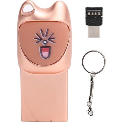SABE Cartoon-usb-stick, Speicherkarte Mit Typ-c-adapter, Kostenloser Datentransfer, 32 Gb, Roségold SABE Cartoon-usb-stick, Speicherkarte Mit Typ-c-adapter, Kostenloser Datentransfer, 32 Gb, Roségold