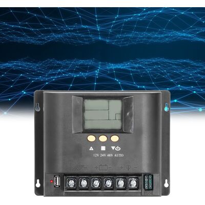 JUTE Solarladeregler Mit Lcd-bildschirm Und Usb-anschluss Zum Laden Von Mobiltelefonen, 60 A JUTE Solarladeregler Mit Lcd-bildschirm Und Usb-anschluss Zum Laden Von Mobiltelefonen, 60 A