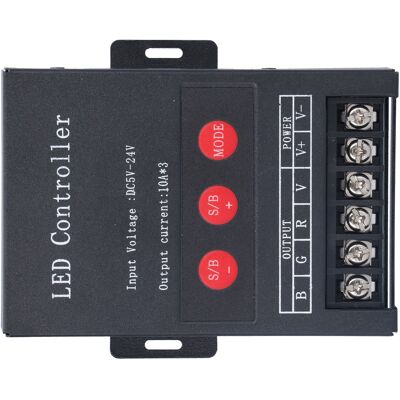 HEAT Rgb-led-controller Pwm Digital Für Farbige Led-streifenprojekte Mit Fernbedienung 5v-12v-24v HEAT Rgb-led-controller Pwm Digital Für Farbige Led-streifenprojekte Mit Fernbedienung 5v-12v-24v