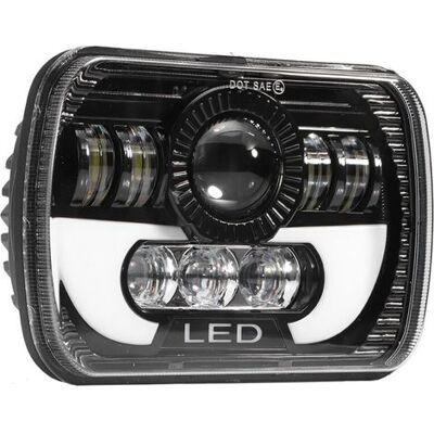 OEM Universeller 5x7-zoll-scheinwerfer, 90-w-led (quadratisch), Fern-/abblendlicht, Wasserdicht OEM Universeller 5x7-zoll-scheinwerfer, 90-w-led (quadratisch), Fern-/abblendlicht, Wasserdicht