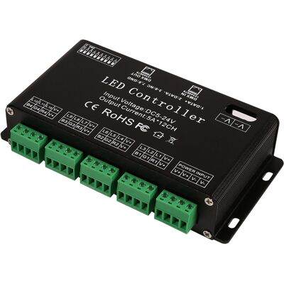 HEAT 6-kanal Rgb-led-streifen-dmx-controller-decoder 5v-24v Treibermodul Schwarz HEAT 6-kanal Rgb-led-streifen-dmx-controller-decoder 5v-24v Treibermodul Schwarz
