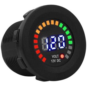 Motorrad-Voltmeter, 12 V Motorrad-Auto-LED-Digitalanzeige Voltmeter Wasserdichtes Spannungsvoltmetermessgerät Schwarz Neu Motorrad-Voltmeter, 12 V Motorrad-Auto-LED-Digitalanzeige Voltmeter Wasserdichtes Spannungsvoltmetermessgerät Schwarz Neu