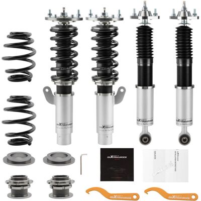 MAXPEEDINGRODS 24-stufig Gewindefahrwerk Sportfahrwerk For Bmw E46 3er 1998-2005 Doppelrohr MAXPEEDINGRODS 24-stufig Gewindefahrwerk Sportfahrwerk For Bmw E46 3er 1998-2005 Doppelrohr
