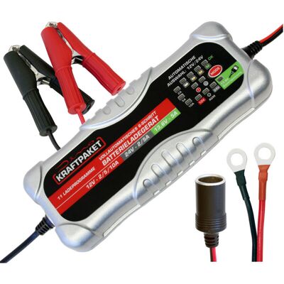 Dino Kraftpaket 136302 Automatikladegerät, Batterie Ladungsausgleicher, Kfz-ladegerät 10 A, 5 A, Dino Kraftpaket 136302 Automatikladegerät, Batterie Ladungsausgleicher, Kfz-ladegerät 10 A, 5 A,