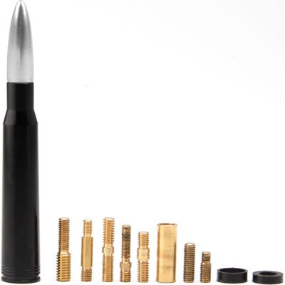 ZVD Leistungsstarke, Kurze Autoantenne In Silber Für Universelle Fm/am-autoradios, Inklusive 8 Schrauben (m5.0, M6.0, Verschiedene Größen), Schwarze 14-cm-dachstange Für Jeep, Lkw, Suv Und Verstärkte Auto ZVD Leistungsstarke, Kurze Autoantenne In Silber Für Universelle Fm/am-autoradios, Inklusive 8 Schrauben (m5.0, M6.0, Verschiedene Größen), Schwarze 14-cm-dachstange Für Jeep, Lkw, Suv Und Verstärkte Auto